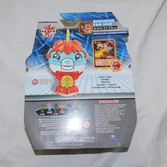 Bakugan Drago Cubbo Figure Card BakuCore Transforming Dragon Red Dragon NEW - Picture 3 of 3